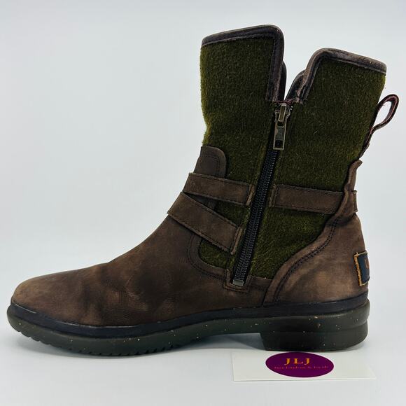 UGG Women's Simmens Brown Waterproof Leather Wool Lined Boots 1005269 Size 9 - Picture 10 of 13
